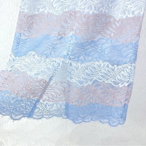 Alexia Admor Women's Blue Lace Off-Shoulder Midi Dress Bell Sleeves sz 0 - Picture 5 of 10